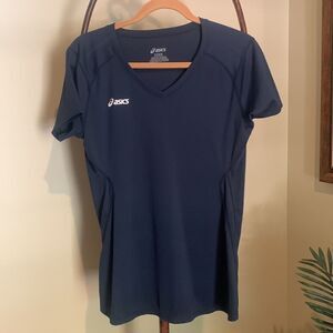 Navy ASICS Performance Tee NWOT